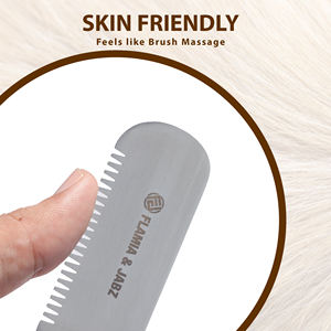 Peines para mascotas de acero inoxidable ecológicos para perros Terriers, cuchillos para pelar y cardar, herramientas de aseo hechas en madera - Product Image 6