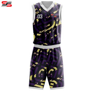 Maillot et short de basket-ball personnalisés par sublimation et logo Nouveaux uniformes de basket-ball confortables et respirants pour hommes - Product Image 1