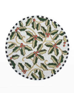 Luxury <b>Silver</b> Seed Bead Handmade Round Designer <b>Coaster</b> <b>Placemats</b> for Home or Wedding From India by glowin fashion - Product Image 5