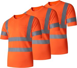 Camiseta de Trabajo de Alta Visibilidad para Hombre, Reflectante, Transpirable, 100% Algodón, Uniforme Industrial OEM - Product Image 3
