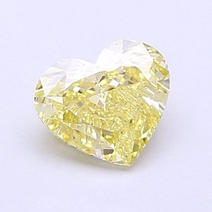 Diamante Cultivado en Laboratorio, Corte Corazón, 1.1ct, VS1, Color Amarillo Claro Fantasía - Product Image 1