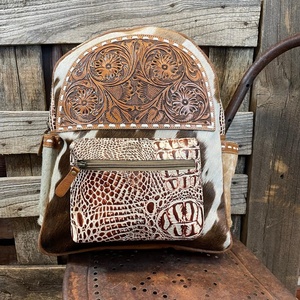 Paquete de bolso con herramientas florales de cuero de vaca de primera calidad, paquete de bolso de vaquera de estilo occidental, fabricante y proveedor indio superior - Product Image 1