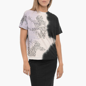 <b>Women's</b> <b>Slim</b> <b>Fit</b> Cotton <b>T</b>-<b>Shirt</b> O-Neck Summer Casual Sportswear Transfer Rhinestone Print XL Size Jogging - Product Image 1