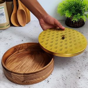 Caja de madera Chapati Caja de tendencia Chapati 100% Precio de fábrica directo natural Hecho a mano indio - Product Image 2