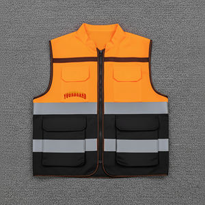 Chaleco de Seguridad Reflectante de Alta Visibilidad OEM, ANSI Clase 1, LED Intermitente, Impermeable, para Hombre, con Logotipo Personalizado, Bolsillos, 2 Tonos, Talla Personalizada - Product Image 2