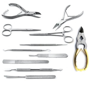 Professional Podiatry Chiropody Foot Care <b>Kit</b> with <b>Nail</b> Nippers Scissors Tweezers Cuticle Tools and Pedicure Instruments Set - Product Image 1