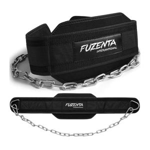 Cinturón de Neopreno de Primera Calidad para Levantamiento de Pesas con Cadena de Acero Resistente, Soporte para Espalda y Entrenamiento de Dominadas con Peso - Product Image 1