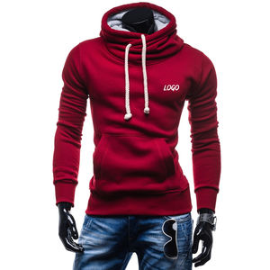 Sudadera con Capucha Extra Grande Ecológica para Hombre, Cuello Alto, Color Sólido, Ropa Deportiva de Invierno - Product Image 1