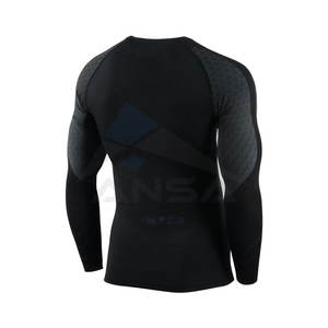 Latest Design Light <b>Weight</b> Mens Rash Guard Factory Made Customized Logo Printing Low MOQ Sports Wear For Gym Fitness <b>Swimming</b> - Product Image 3