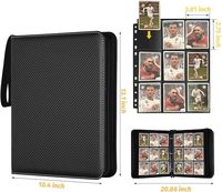 Maßgefertigter Reißverschluss-Premium-PU-Leder-Ordner 900 Taschen Kartenalbum 9-Taschen-Kartenmappe für Fotos DIY Hochwertig