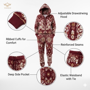 Conjunto de sudaderas con capucha de talla grande de alta calidad para mujer, estampado informal elegante a la moda para el invierno Yokebud - Product Image 5