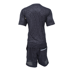 Conjunto de dos piezas informal de alta calidad para hombre, camiseta de verano con estampado floral y pantalones cortos de punto, transpirables y cómodos para el invierno - Product Image 3