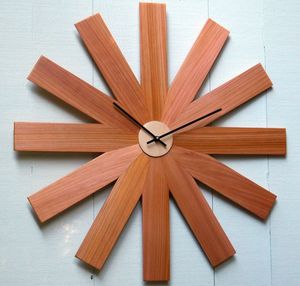 OPTION CUSTOMIZED WOODEN WALL <b>CLOCK</b> FOR ELEGANT HOME DECOR MODERN Bamboo Body with Natural Rosh for Wedding Occasions - Product Image 2