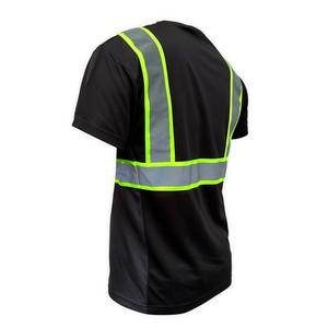 Hi Vis Color sólido personalizado Algodón puro venta al por mayor de camiseta de gran tamaño de Color personalizado Camiseta de manga corta para hombres - Product Image 4