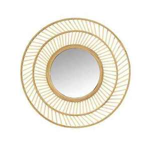 Espejo Redondo para Baño con Marco Tres en Uno con Acabado Dorado, Perfecto para Decoración de Pared de Lujo - Product Image 6