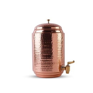 Copper Metal <b>Water</b> <b>Dispenser</b> Ayurveda Health Benefits Stainless Steel Household Kitchenware Accessory for Drinking <b>Water</b> Storage - Product Image 2