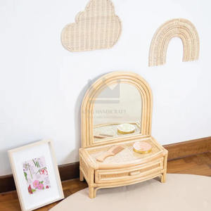 Rattan <b>Kids</b> <b>Dressing</b> <b>Table</b> with Drawer Rattan Toys Made in Vietnam Eco-friendly and Durable - Product Image 2