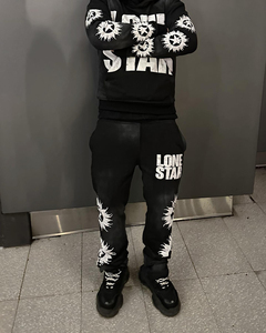 ชุดวอร์มวินเทจแบบกำหนดเองปักลายกรดหินซักกราฟิกฤดูหนาวซิปรูดพิมพ์โลโก้พลอยเทียม - Product Image 4