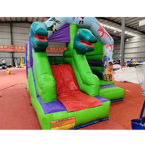 Castillo Inflable Comercial con Tobogán de Dinosaurios, Capacidad de 500 kg, PVC - Product Image 1