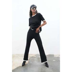 Conjunto de Dos Piezas de Punto Acanalado Dex, Estilo Casual, Incluye Camiseta y Pantalones-9927 - Product Image 5