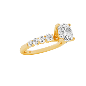 Bague solitaire Celestial Grace à taille coussin en or 10K 2,00 CT, bijoux de luxe, cadeau de fiançailles et de mariage pour femme - Product Image 5