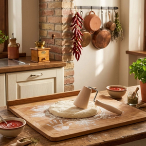 Rodillo de Madera de Haya Cónico para Pizza de 18 cm, Lijado, Sin Acabado, para Masa de Croissant, Venta al por Mayor, Logotipo Personalizado - Product Image 2