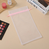Sac cadeau rose en maille respirante avec cordon de serrage pour bonbons, aromathérapie et souvenirs de mariage
