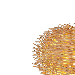 Pendentif outil de tournage en forme de nid d'oiseau en bambou de 20 pouces Design unique et élégant - Product Image 3