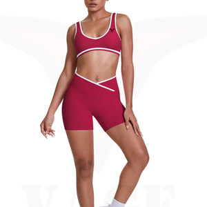 Ensemble de shorts de yoga pour femmes, design personnalisé, taille haute, tissu flexible, séchage rapide, confortables, pour studio de yoga et entraînement - Product Image 2