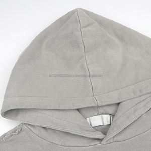 Sweats à capuche en coton 100% de haute qualité French Terry Acid Wash Vintage Patchwork personnalisé pour hommes - Product Image 3