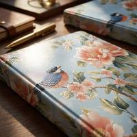 Carpeta Planificadora Plegable para Profesor, Material PET, para Aula y Oficina en Casa, con Diseño Floral Impreso en UV 4K Personalizado