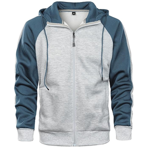 Sudadera informal de manga larga con cremallera para hombre con cordón y bolsillo Chaqueta con capucha estampada de otoño-Sudaderas con estampado digital - Product Image 1