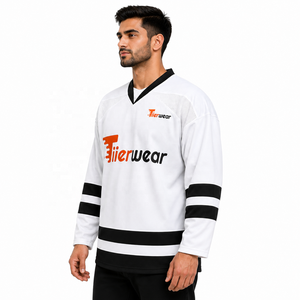 Camiseta de Hockey sobre Hielo Unisex para Práctica y Entrenamiento, Sublimada, Transpirable, Ecológica, Ligera, de Secado Rápido, con Tejido de Malla, Manga Larga - Product Image 2