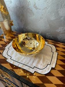 Stand de chocolat conçu chic en forme ronde avec support de chocolat poli à l'or pour le service et le dessert au chocolat - Product Image 5