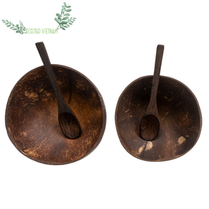 Bol à salade en coquille de noix de coco/100% bol en coquille de noix de coco unique poli naturel et cuillère à noix de coco Vietnam - Product Image 5