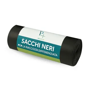 Sacchetti per rifiuti domestici neri da 20kg 90x120cm 80 Micron resistenti ai rifiuti confezioni per la raccolta differenziata da 4 8 12 20 rotoli - Product Image 1