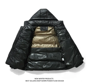 Chaqueta acolchada gruesa de lana para exteriores, chaqueta acolchada de burbujas de invierno, soporte de talla grande para hombre de invierno de alta calidad - Product Image 5