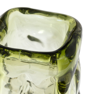 Vase en faux verre floral à deux tons pour la décoration de la maison, le style de table et l'affichage élégant de fleurs - Product Image 5