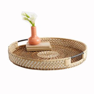 Accueil Hôtel Restaurant Café Hôtels Plats De Service Alimentaire Fruits Café Rotin Plateau De Service Partie Décoration De Table Vaisselle - Product Image 1