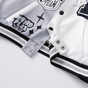 แจ็กเก็ตทีมวิทยาลัยแจ็กเก็ตผ้าปะตัวอักษรผ้ากำมะหยี่เสื้อคลุมสไตล์เบสบอลส่วนบุคคลเสื้อโค้ทแฟชั่นทีมวิทยาลัยสำหรับผู้หญิง - Product Image 5