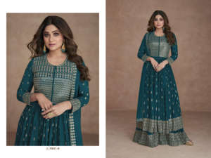 Elegante Conjunto de Traje Palazzo para Mujer, Listo para Usar, Diseño de Tres Piezas para Ocasiones Festivas y Fiestas - Product Image 2