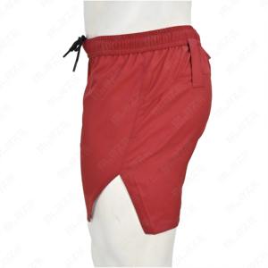 Pantalones cortos de gimnasio transpirables de calle alta personalizados para hombre, bolsillo de entrenamiento de cintura media, ropa deportiva de entrenamiento informal ecológica, Jogging sólido - Product Image 6