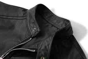 Men's High Street Style Classic Fit Washed Pu Leather Jacket for <b>Bike</b> Motorcycle Custom Logo Winter Stand Collar jacket for men - Product Image 4
