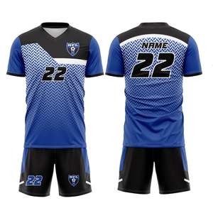 Soccer Wear Sublimation Printing Football Kits Full Set Soccer Kit polyester breathable fabric at wholesale price men's uniform - Product Image 4