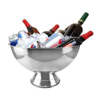 Great Design Raw Silver Metal Round Shape Champagne Bowl With Base & Handle <b>Wine</b> Cocktail Bowl for Home Bars Usage - Product Image 6