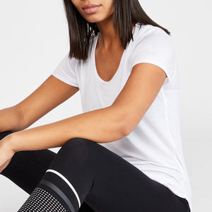 Camisetas cortas de impresión personalizada de gran venta, camisetas pesadas de alta calidad, camisetas en blanco de punto liso para mujer - Product Image 4