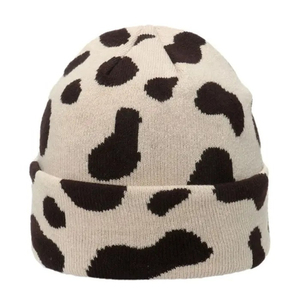 Gorro Jacquard de talla grande, diseño personalizado, precio al por mayor, parche bordado, diseño de Hip Hop, gorros de invierno Jacquard de punto - Product Image 6
