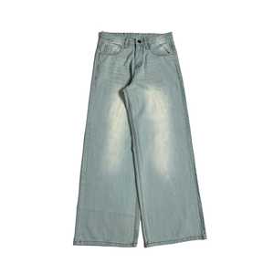 Pantalones Vaqueros de Hombre Estilo Urbano, Vintage, Deslavados, Casuales, Holgados, Unisex, de Mezclilla - Product Image 6