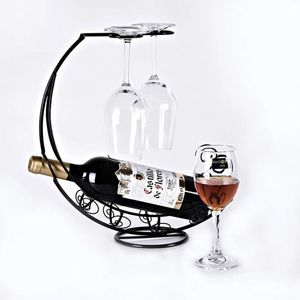 Porte-bouteille en métal galvanisé de conception classique organisateur support de stockage de comptoir porte-bouteilles de vin - Product Image 5