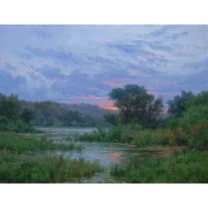 William Hagerman Paysage Art Accent & Décor Carrelage Coucher de soleil WHA003AT Assiette décorative - Product Image 1